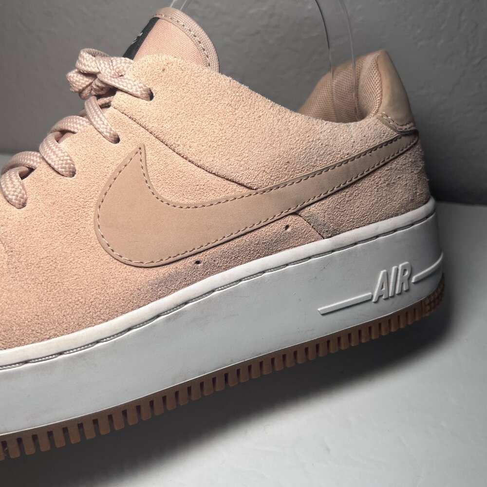 Nike Air Force 1 Sage Low Beige Suede Sneakers AR5339-203 - Picture 9 of 12